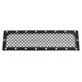 APS GR06LFC13K - Black Carbon Steel Lower Bumper 2.5mm Wire Mesh Grille w/ Rivet