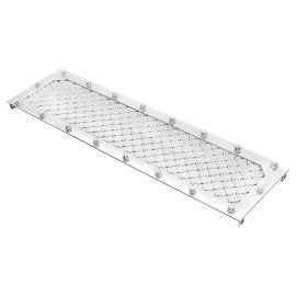 APS GR06LFC13S - Polished Stainless Steel Lower Bumper 2.5mm Wire Mesh Grille w/ Rivet