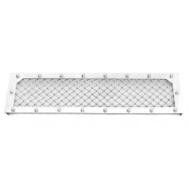 APS GR06LFC13S - Polished Stainless Steel Lower Bumper 2.5mm Wire Mesh Grille w/ Rivet