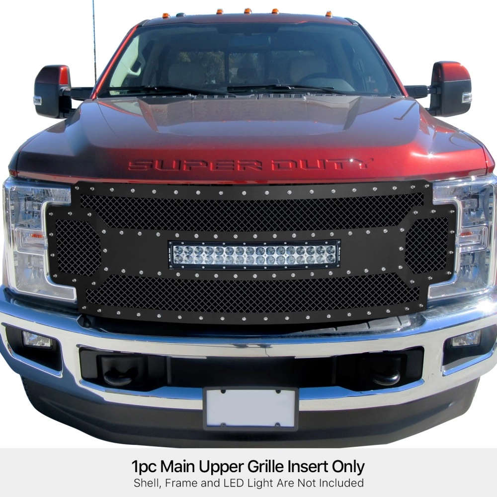 APS GR06LFC63D - Black Stainless Steel Main Upper 1.8mm Wire Mesh Grille w/ Rivet