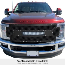 APS GR06LFC63D - Black Stainless Steel Main Upper 1.8mm Wire Mesh Grille w/ Rivet