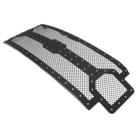 APS GR06LFC63K - Black Carbon Steel Main Upper 2.5mm Wire Mesh Grille w/ Rivet