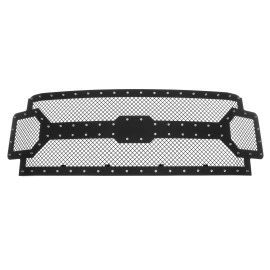 APS GR06LFC63K - Black Carbon Steel Main Upper 2.5mm Wire Mesh Grille w/ Rivet