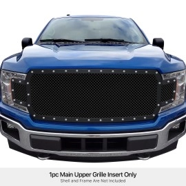 APS GR06LFD00K - Black Stainless Steel Main Upper 2.5mm Wire Mesh Grille w/ Rivet