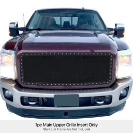 APS GR06LFH28H - Black Stainless Steel Main Upper 1.8mm Wire Mesh Grille w/ Rivet