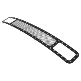 APS GR06LFH29H - Black Stainless Steel Lower Bumper 1.8mm Wire Mesh Grille w/ Rivet