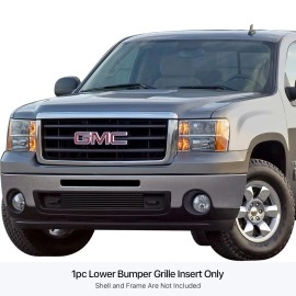 APS GR07FEH14J - Black Stainless Steel Lower Bumper Horizontal Billet Grille