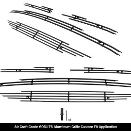 APS GR07FFD15H - Black Aluminum Main Upper Horizontal Billet Grille