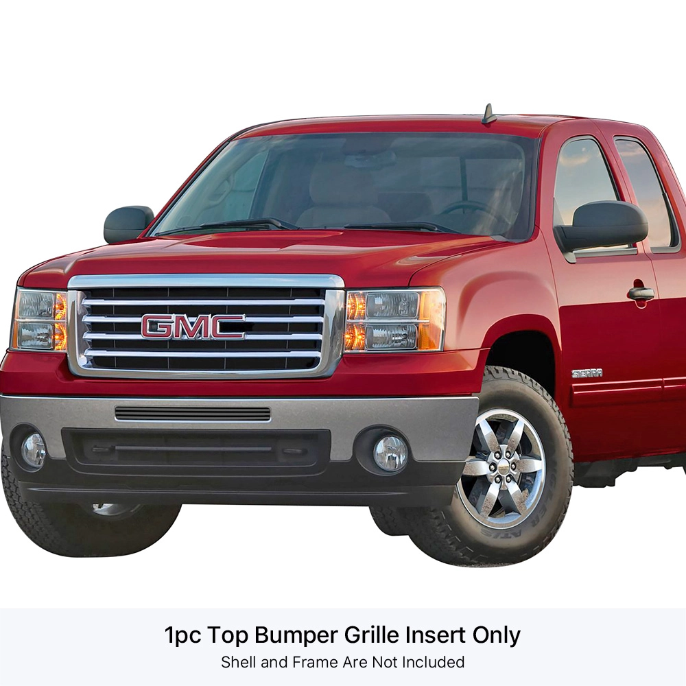 APS GR07FFE70J - Black Stainless Steel Top Bumper Horizontal Billet Grille