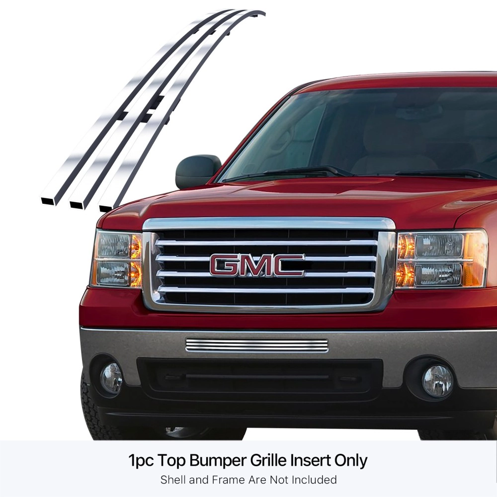 APS GR07FFE70S - Polished Stainless Steel Top Bumper Horizontal Billet Grille