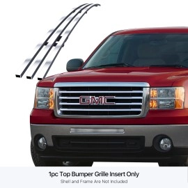 APS GR07FFE70S - Polished Stainless Steel Top Bumper Horizontal Billet Grille