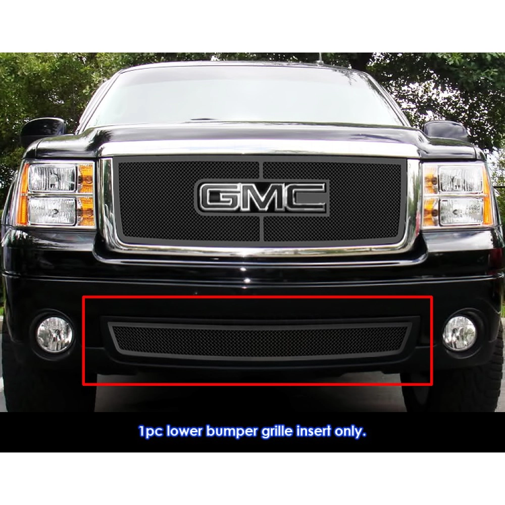 APS GR07GFD95H - Black Stainless Steel Lower Bumper 1.8mm Wire Mesh Grille