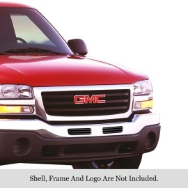 APS GR07HED72J - Black Stainless Steel Top Bumper Horizontal Billet Grille