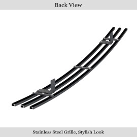 APS GR07HED72J - Black Stainless Steel Top Bumper Horizontal Billet Grille