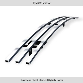 APS GR07HED72S - Polished Stainless Steel Top Bumper Horizontal Billet Grille