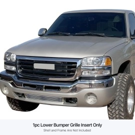 APS GR07HED73S - Polished Stainless Steel Lower Bumper Horizontal Billet Grille