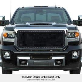 APS GR07LFC25K - Black Carbon Steel Main Upper 2.5mm Wire Mesh Grille w/ Rivet