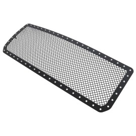 APS GR07LFC25K - Black Carbon Steel Main Upper 2.5mm Wire Mesh Grille w/ Rivet