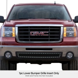 APS GR07LFD95H - Black Stainless Steel Lower Bumper 1.8mm Wire Mesh Grille w/ Rivet