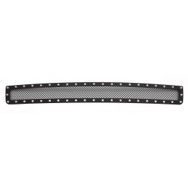 APS GR07LFD95H - Black Stainless Steel Lower Bumper 1.8mm Wire Mesh Grille w/ Rivet
