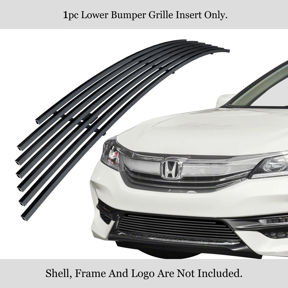 APS GR08FFC51J - Black Stainless Steel Lower Bumper Horizontal Billet Grille