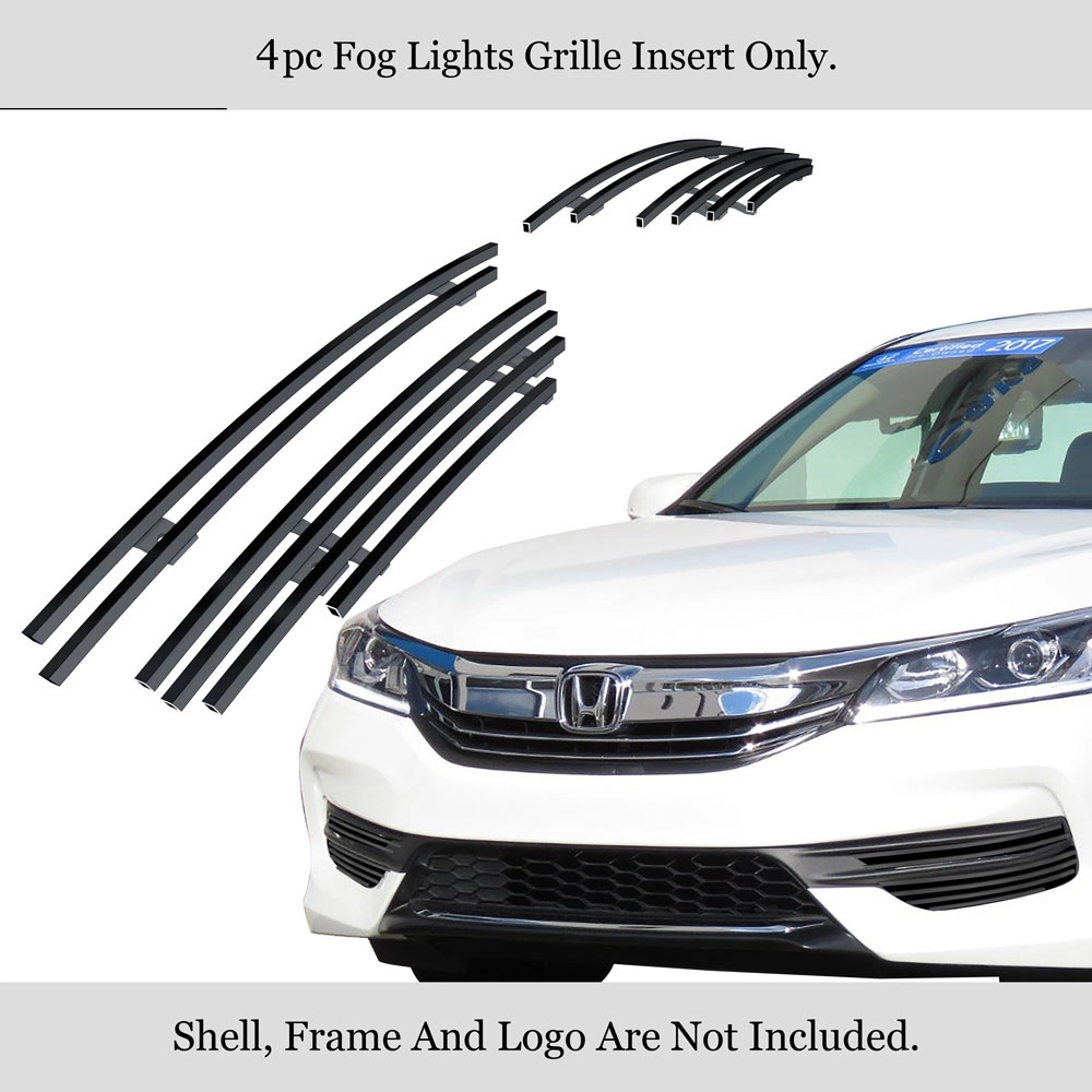 APS GR08FFC52J - Black Stainless Steel Fog Light Cover Horizontal Billet Grille