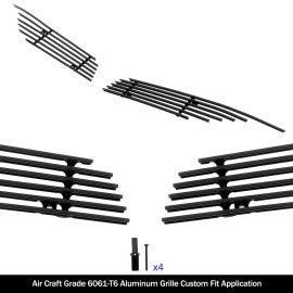 APS GR08FFD22H - Black Aluminum Main Upper Horizontal Billet Grille