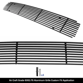 APS GR08FFD23H - Black Aluminum Lower Bumper Horizontal Billet Grille