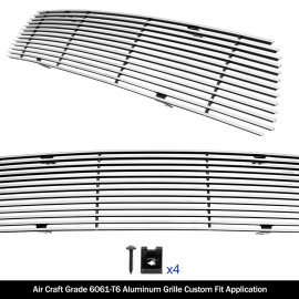 APS GR08FFD25A - Polished Aluminum Lower Bumper Horizontal Billet Grille
