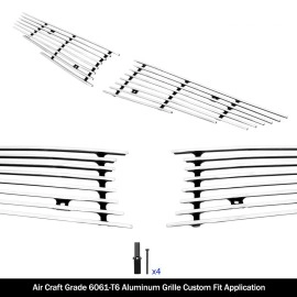 APS GR08FFD26A - Polished Aluminum Main Upper Horizontal Billet Grille
