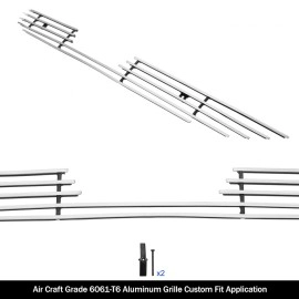 APS GR08FFD28A - Polished Aluminum Main Upper Horizontal Billet Grille