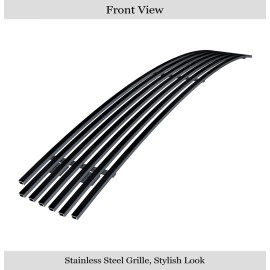 APS GR08FFE90J - Black Stainless Steel Lower Bumper Horizontal Billet Grille