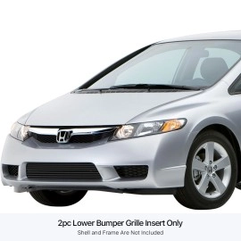 APS GR08FFG68J - Black Stainless Steel Lower Bumper Horizontal Billet Grille