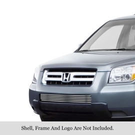 APS GR08FGA30S - Polished Stainless Steel Lower Bumper Horizontal Billet Grille