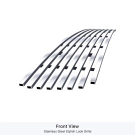 APS GR08FGA35S - Polished Stainless Steel Lower Bumper Horizontal Billet Grille