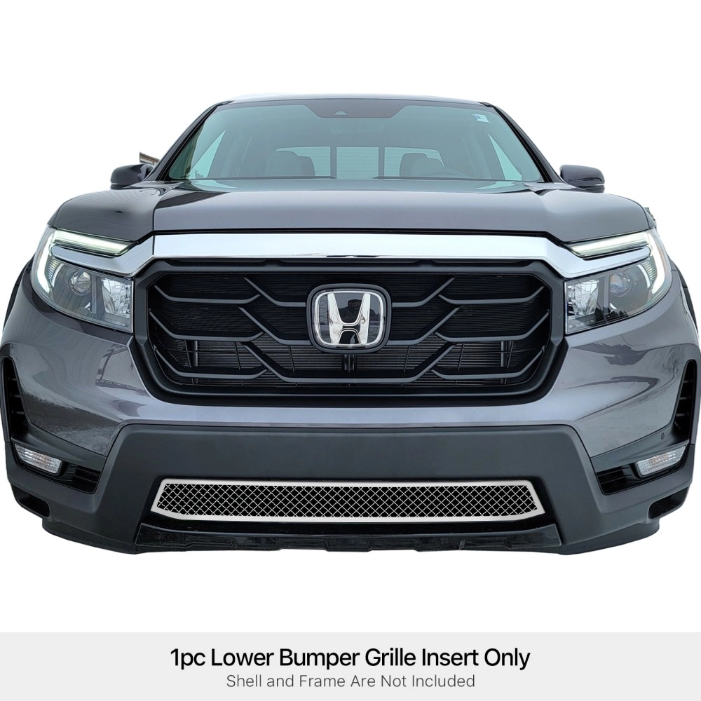 APS GR08GEA89S - Polished Stainless Steel Lower Bumper 2.5mm Wire Mesh Grille
