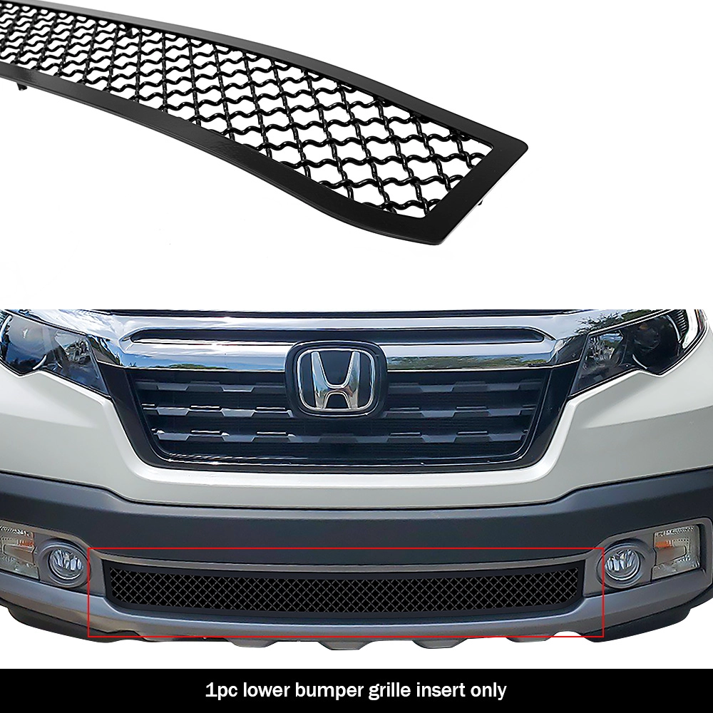APS GR08GEJ05K - Black Stainless Steel Lower Bumper 2.5mm Wire Mesh Grille