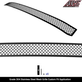 APS GR08GEJ05K - Black Stainless Steel Lower Bumper 2.5mm Wire Mesh Grille