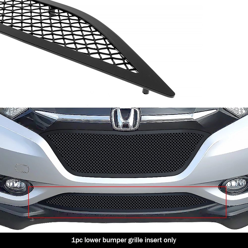 APS GR08GFC15H - Black Stainless Steel Lower Bumper 1.8mm Wire Mesh Grille