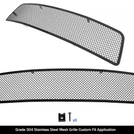 APS GR08GFD25H - Black Stainless Steel Lower Bumper 1.8mm Wire Mesh Grille