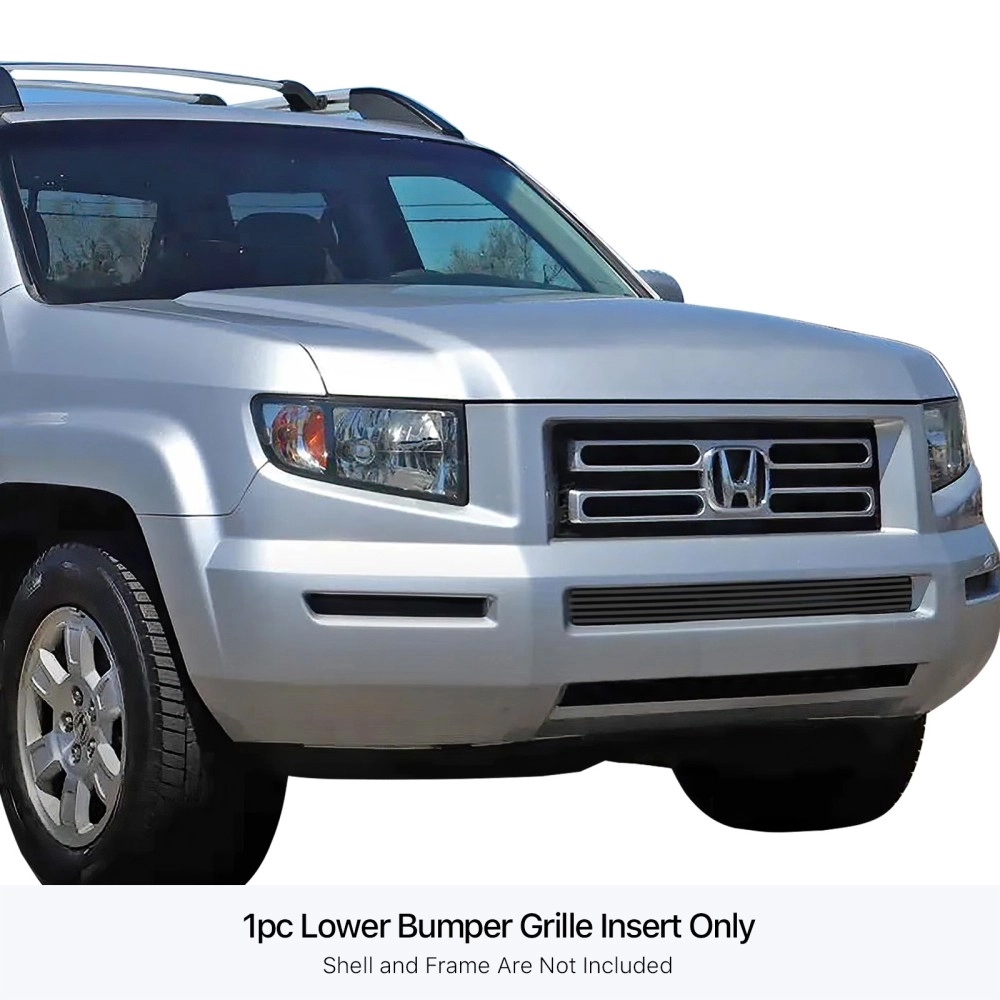 APS GR08HGA16J - Black Stainless Steel Lower Bumper Horizontal Billet Grille