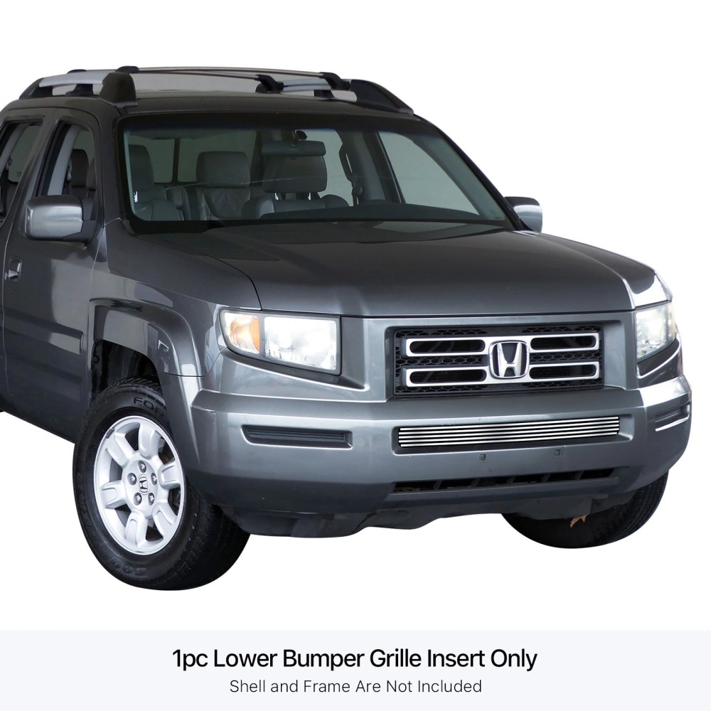 APS GR08HGA16S - Polished Stainless Steel Lower Bumper Horizontal Billet Grille
