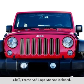 APS GR10FFE39T - Polished Aluminum Main Upper 20mm Horizontal Billet Grille