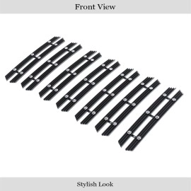 APS GR10FFE39U - Black Aluminum Main Upper 20mm Horizontal Billet Grille w/ Rivet