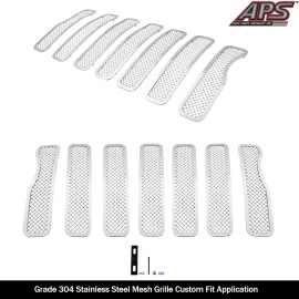 APS GR10GEJ45T - Polished Stainless Steel Main Upper 1.8mm Wire Mesh Grille