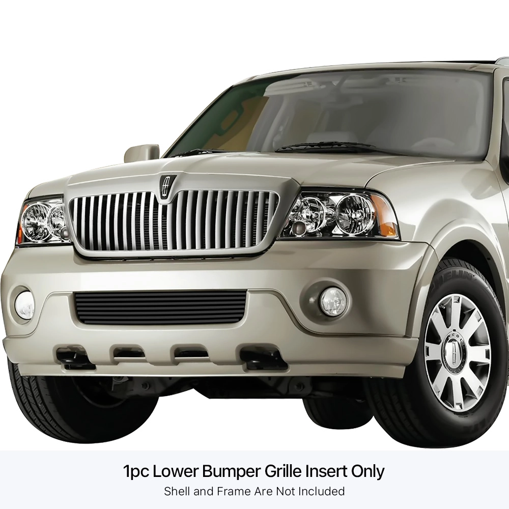 APS GR12FFE45J - Black Stainless Steel Lower Bumper Horizontal Billet Grille