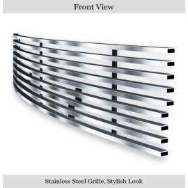 APS GR12HEC89C - Hairline Stainless Steel Lower Bumper Horizontal Billet Grille