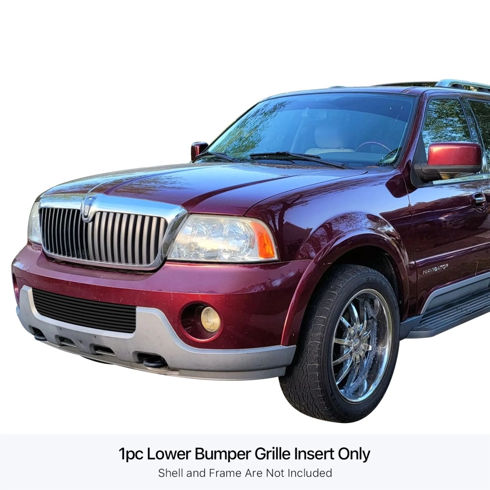 APS GR12HEC89J - Black Stainless Steel Lower Bumper Horizontal Billet Grille
