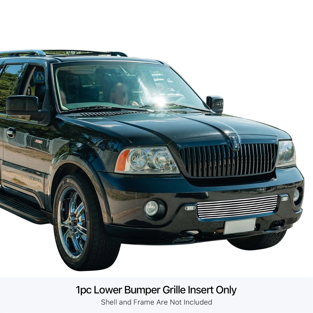 APS GR12HEC89S - Polished Stainless Steel Lower Bumper Horizontal Billet Grille