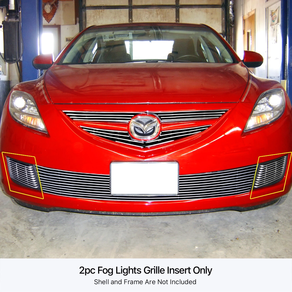 APS GR13FEA60A - Polished Aluminum Fog Light Cover Horizontal Billet Grille